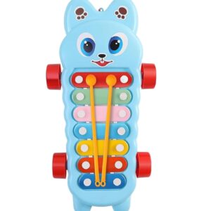 Mommers Xylophone Musical Educational Toy for Kid (1-3Year Old) I Toddlers Babies Kids Girls, Boys I 2-in-1 Piano Combined I Safe for Kids Drum Sticks for Fast and Fun Learning for Kid (Blue)