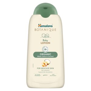 Himalaya Botanique Baby Lotion 200 ml | Organic | 24hr hydration | Dermatologically tested | Hypoallergenic | Helps Protect Skin Barrier | pH 5.5 | No Added Fragrance | For delicate skin