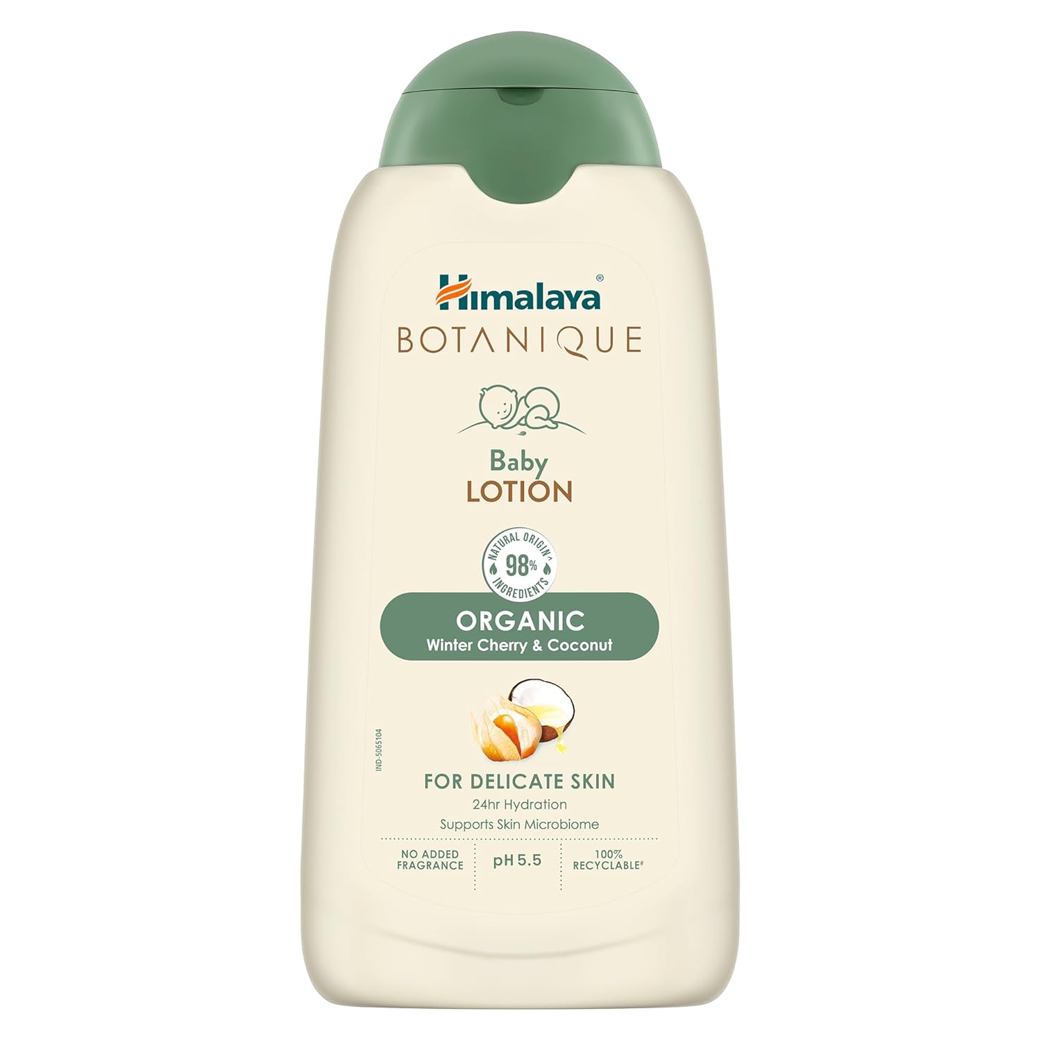 Himalaya Botanique Baby Lotion 200 ml | Organic | 24hr hydration | Dermatologically tested | Hypoallergenic | Helps Protect Skin Barrier | pH 5.5 | No Added Fragrance | For delicate skin
